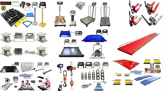 SellEton SL-7x10-30K Heavy-Duty, Industrial Floor Scale, Metal Indicator with Platform Scale (84" x 120", 30,000 lbs x 5 lb)