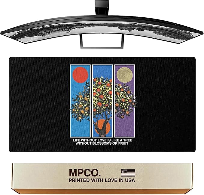 MPCO. OZGMX Large Gaming Desk Pad - 36" x 17" Duraglyde Fabric Original Desk Mats - Non-Slip, Washable, Smooth Glide for Precision Gaming & Work