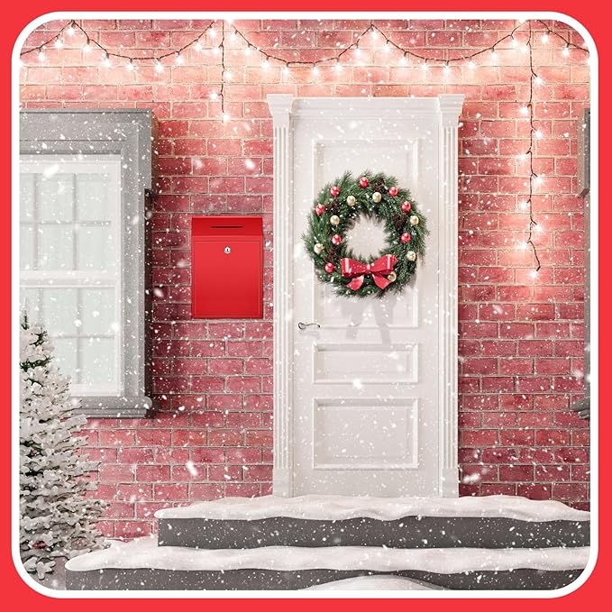 Metal Donation Cash Box Collection Safe Suggestion Box with Lock Wall Mounted Mailbox Delivery Ballot Container for Home Office Outdoor Door