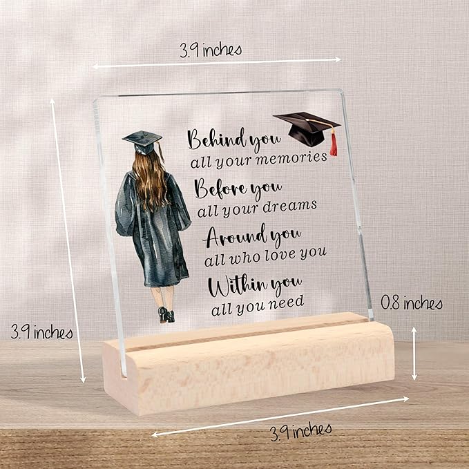 Graduation Gifts for Her Him, Masters Degree College High School Graduation Gifts for Her Him, Cool Graduation Gifts Congratulations Gift Grad Gifts End of Year Student Gifts Acrylic Desk Decorative