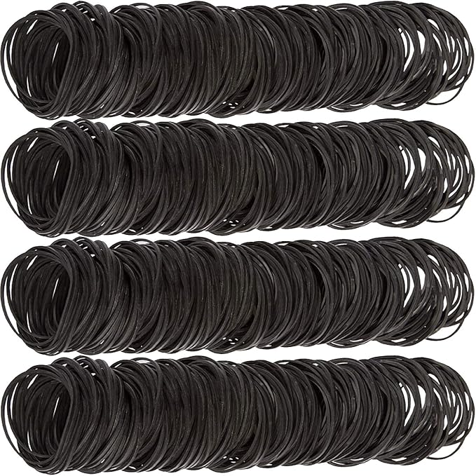 AMUU Rubber Bands black 500pcs #16 Small Rubber Band for Office money School Home size16 Elastic Band 38m m rubber bands
