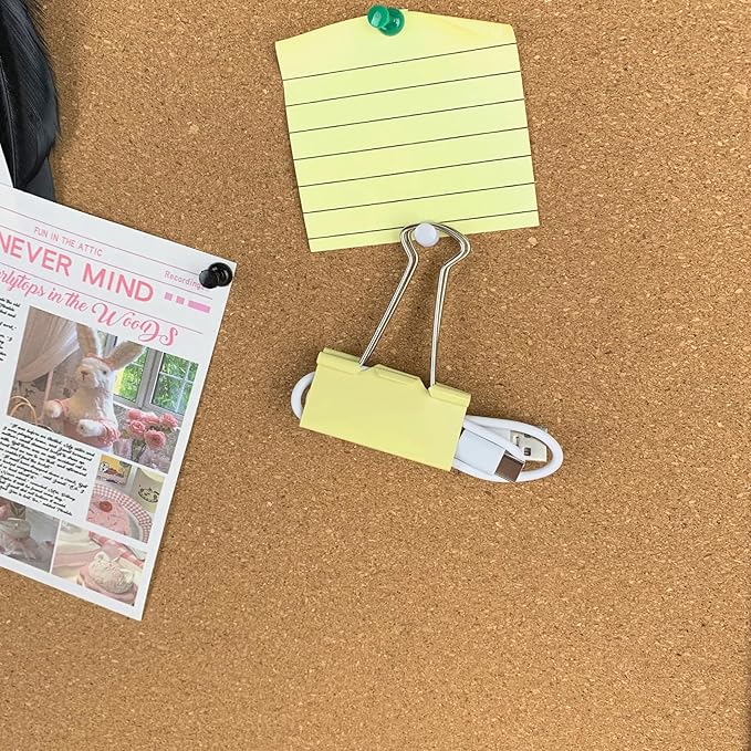 Extra Large 2-Inch Colored Binder Clips, 12-Pack (Pink, Blue, Green, Yellow)