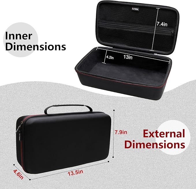 LTGEM Case Compatible with ScanSnap iX1300 Photo & Receipt Scanner or Doxie Pro DX400 Compact Scanner, Duplex Scanner Case, Black