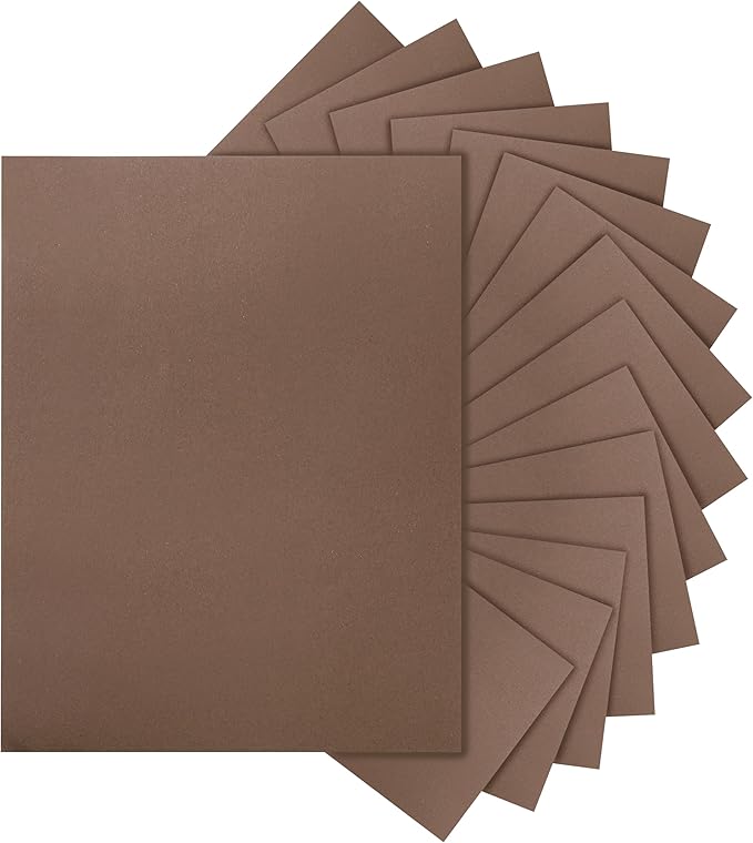 40 Sheets Coffee Color Cardstock 8.5 x 11 Crafts Paper, 200gsm/75lb Premium Dark Brown Card Stock Printer Paper for DIY Cards Making, Greeting Cards, Birthday Decorations, Invitations, Menus