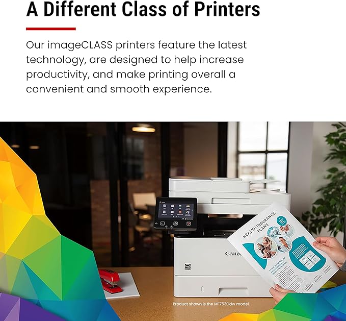 Canon Color imageCLASS MF753Cdw II - Wireless Duplex Laser Printer, All-in-One with Scanner, Copier, Fax, Auto Document Feeder, 3 Year Limited Warranty, 35 PPM