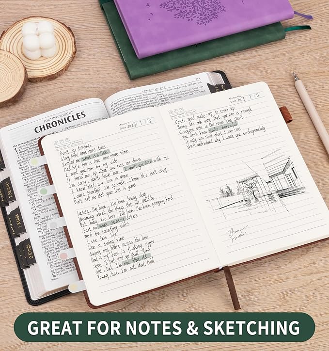 ALKALO Lined Journal Notebook for Women Men, A5 Hardcover Leather Journals for Writing, 200 Pages Thick Paper, Daily Journal Notebook for Work, School, Note Taking, Business, Travel, College Ruled