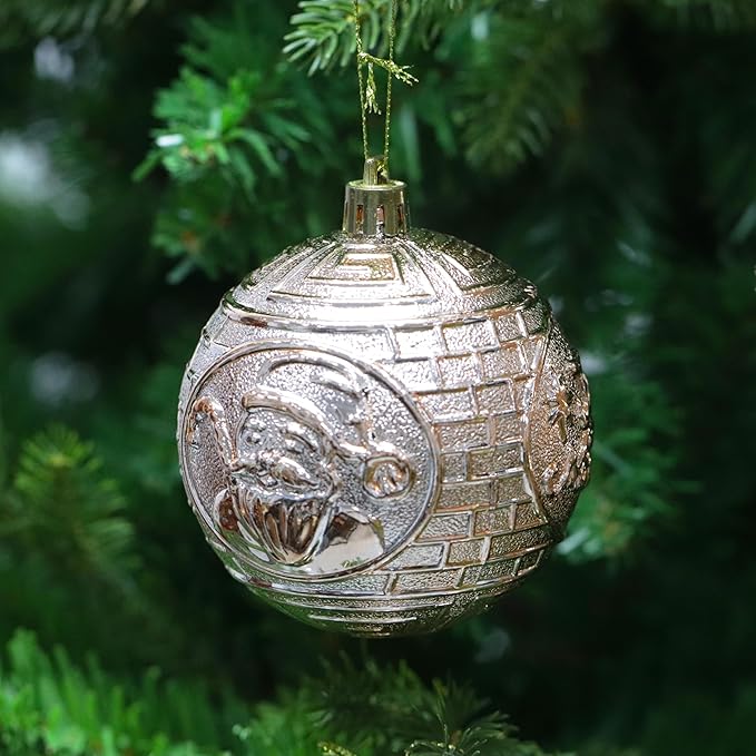 Christmas Ornaments Set with 36pcs Shatterproof Christmas Tree Decorations Multi-Size Christmas Ball Ornaments with 7 Styles Champagne