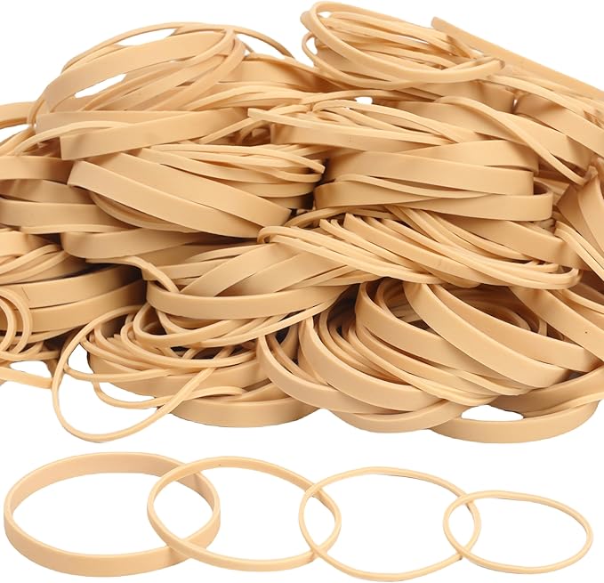 HAIDIBAO-Rubber Bands Assorted Sizes Beige Elastic Bands rubber bands office supplies 227g/0.5lbs size16,size#19,size#33,size#64