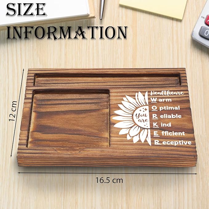 Healthcare Worker Sticky Note Holder, Thank You Appreciation Gifts for Healthcare Workers, Employee Recognition Office Desk Organizer TZP111