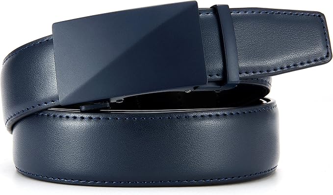 CHAOREN Mens Belt - Mens Ratchet Belt Leather 1 3/8" for Dress Pant - Micro Adjustable Belt Fit Everywhere