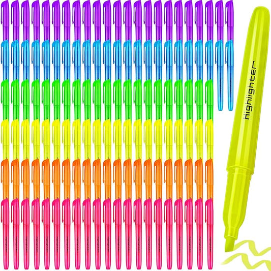360 Pieces Highlighter Bulk Assorted Colors Highlighter Markers Chisel Tip Highlighter Pens for School Classroom Office (360)