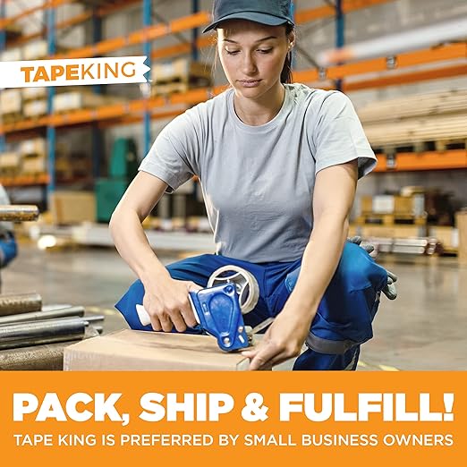 Tape King® Clear Packing Tape (12 Rolls) | 60 Yards Per Roll Heavy Duty Packing Tape 2.7mil Strong Adhesive for Moving Boxes, Shipping Cartons, Office Use, Storage & Wrapping