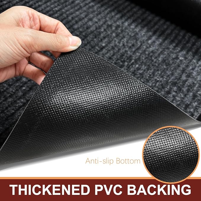 Vicwe Indoor Outdoor Door Mat, 2'x3'Heavy Duty Front Door Mat, Non-Slip Washable Doormats Entrance Mats, Dirt Resistant and Absorbent Doormat, Commercial Outdoor Entrance Floor Mat for Home Office