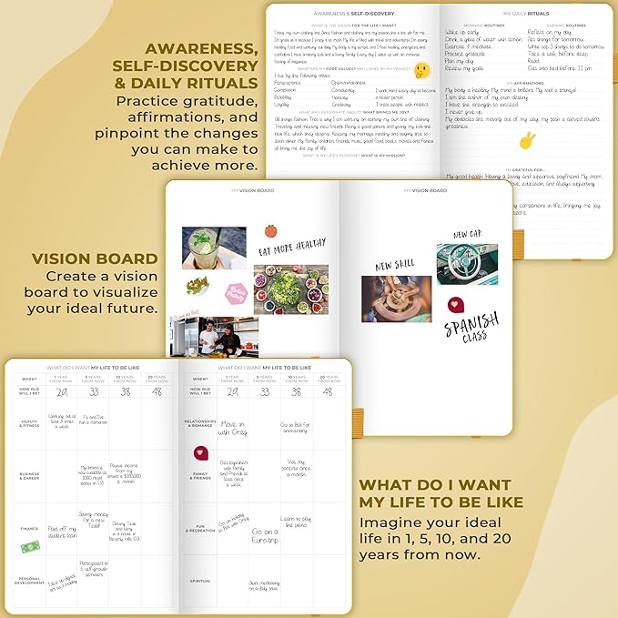 Clever Fox Planner Schedule – Undated Weekly & Monthly Life Planner with Time Slots, Appointment Book & Daily Organizer, A5 (Yellow)