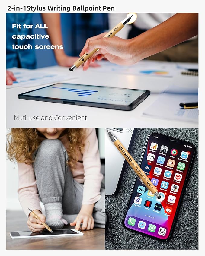 Christian Inspirational Pens With Bible Verse Stylus Ballpoint Pens Black Ink Bulk Motivational Christian Gifts for Women Men Bible Study Supplies for The Office Gifts 50 Count