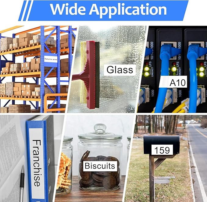 6PK 18mm 0.7'' Laminated White Tape Compatible for Brother P-Touch Label Maker Tape TZe-241 TZe TZ Label Tape TZ-241 TZe241 TZ241 Black on White for PT-D400 D410 D600 D610BT D460BT