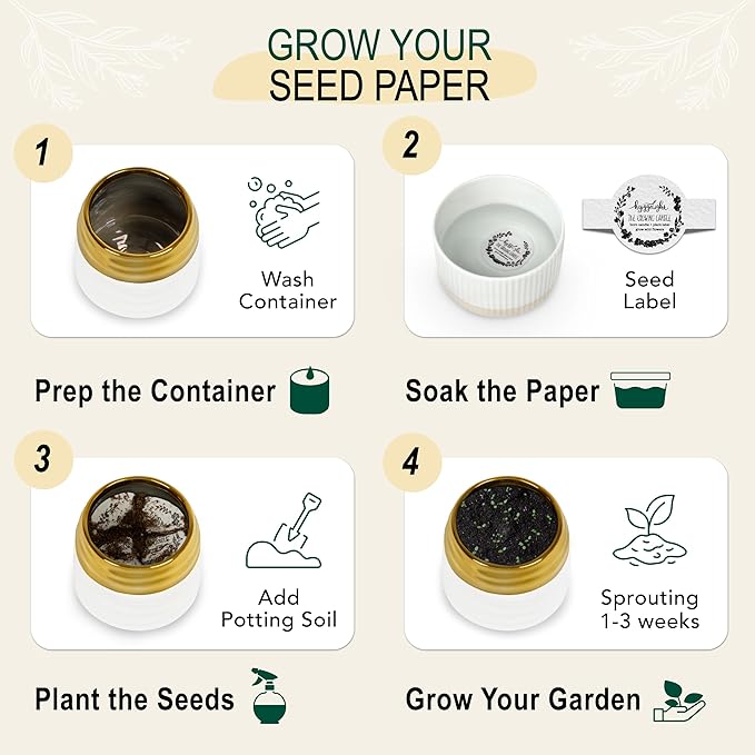 Hyggelight - The Growing Candle, Mint & Eucalyptus Scented, 10oz Ceramic Pot, Aromatherapy Candles, 100% Soy, Clara