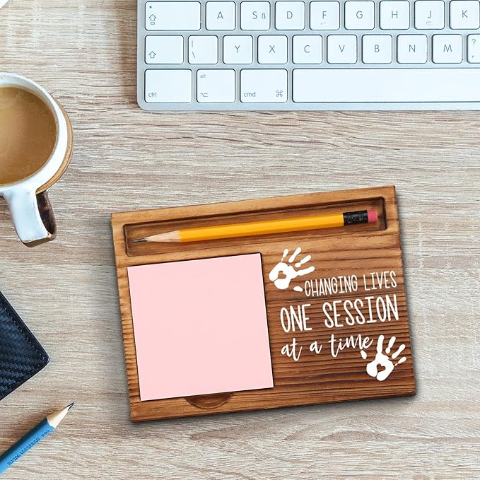 Changing Lives One Session at a Time Sticky Note Holder Gifts for Speech Pathology Assistant, Therapy, Occupational Therapy, Therapist, Self-Stick Note Pad Holders GAA29