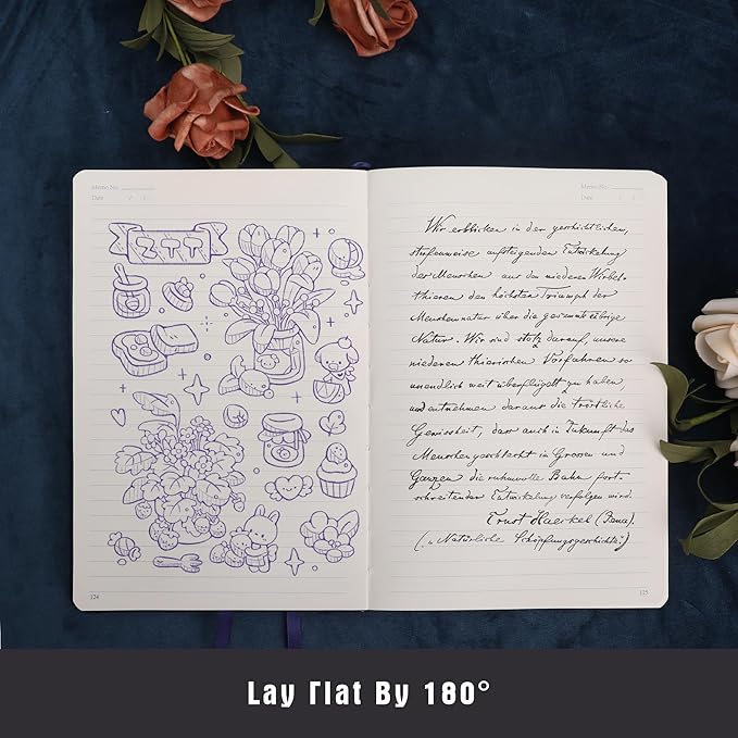 TIEFOSSI Lined Journal Notebook for Women Men, Leather Journal with Pen, A5 Evil Eye Hardcover Notebook for Work, Journaling, Travel & School, 100 GSM Thick Paper, 320 Numbered Pages, 6.2 x 8.3 in