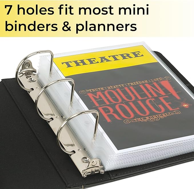 Samsill Sheet Protectors, 5.5x8.5 Inch Page Protectors for 3 Ring Binder, Super Heavy Duty, Secure Top Flap Protector, Letter Size, Top Loading, Acid Free, 50 Pack