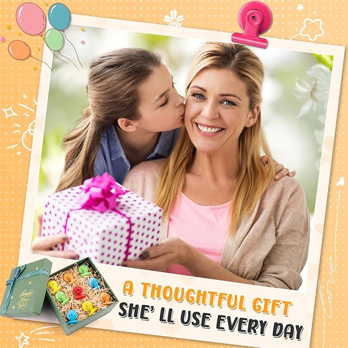 Grtard 24pack Magnetic Clips, Cute Magnet Clips for Fridge, Colorful Magnetic Clips Heavy Duty, Strong Magnetic Clip Magnets, No-Scratch Magnetic Clips for Refrigerator, Whiteboard, Locker, Classroom