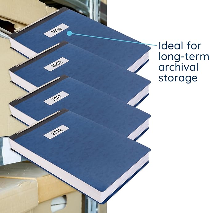 Blue Summit 10 Pressboard Report Covers with Fasteners, 11x17 Folders for Blueprints, 11x17 Binder, 3” Capacity, Navy Blue, 10 Pack