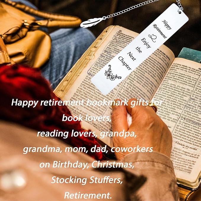 Retirement Gift for Men Women 2024 Happy Retirement Bookmark for Woman Coworker Boss Employee Leaving Away Gifts for Work Bestie Appreciation Book Mark for Retired Teacher Nurse Grandma Grandpa