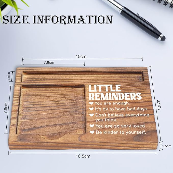 Little Reminders Sticky Note Holder, Encouraging Desk Organizer for Mental Wellness, Self-Care Inspirational Gift for Women, Friends, Self-Stick Note Pad Holders EDP119