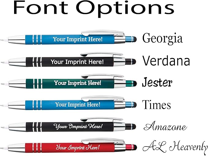 ExpressDesigns™ - Personalized Pens Gift Set - 2 Pack of | LED Flashlight Soft Touch Metal Pens w/gift box | Luxury Ballpoint Pen Custom Engraved with Name or Message | Light Up Pens (Black)