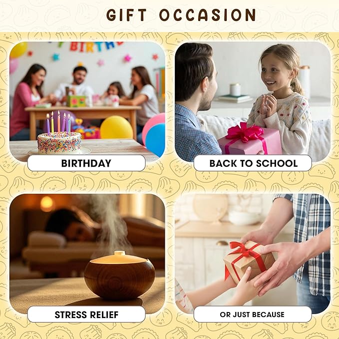 Positive Dumpling Jar – 60 Funny Emotional Support Dumplings Notes, Back to School Gifts for Students & Teachers, White Elephant Gifts, Funny Gift for Women, Teens, Tweens, Coworkers