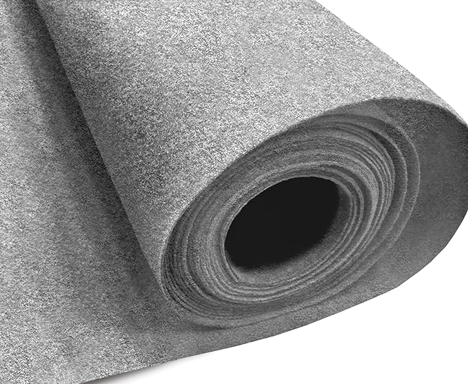 EOVEA | Acrylic Felt Fabric by The Yard - Non-Stiff, Soft Material - 72" Wide - 1.6mm Thick Felt Sheets for DIY Crafts, Sewing, Upholstery, Cushion, Padding(Heather Grey, 5 Yards)