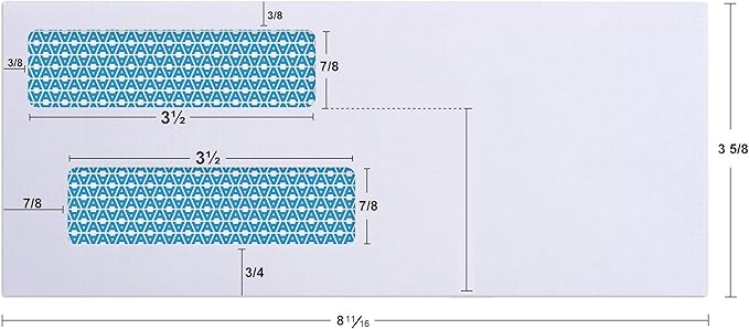Aimoh #8 Double Window Flip & Seal Security Check Envelopes 500 Qty, Fits Business QuickBooks Checks Perfectly - Not for Invoices, Size 3 ⅝ x 8 ¹¹⁄₁₆ Inches (30108)