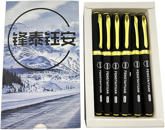 Fengtaiyuan 07P18Pro, Gel Ink Rollerball Pens, Black Ink, FIne Point 0.7mm, Writting Pens, Smooth, 18 Pack (Black-0.7mm)