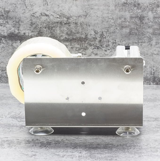 2''/3'' Desktop Table Top/Wall Mounted Tape and Label Dispenser, Large Desktop Tape Dispenser, Stainless Steel Frame with Sucktion Cup Sucker TTD-01