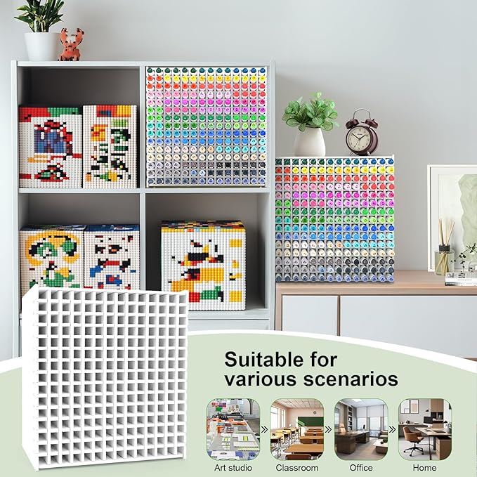 Marker Organizer, 210-Slot Marker Holder with Adjustable Dividers, Marker Storage Organizer for Desk, Home, Office, Craft Room, and Classroom
