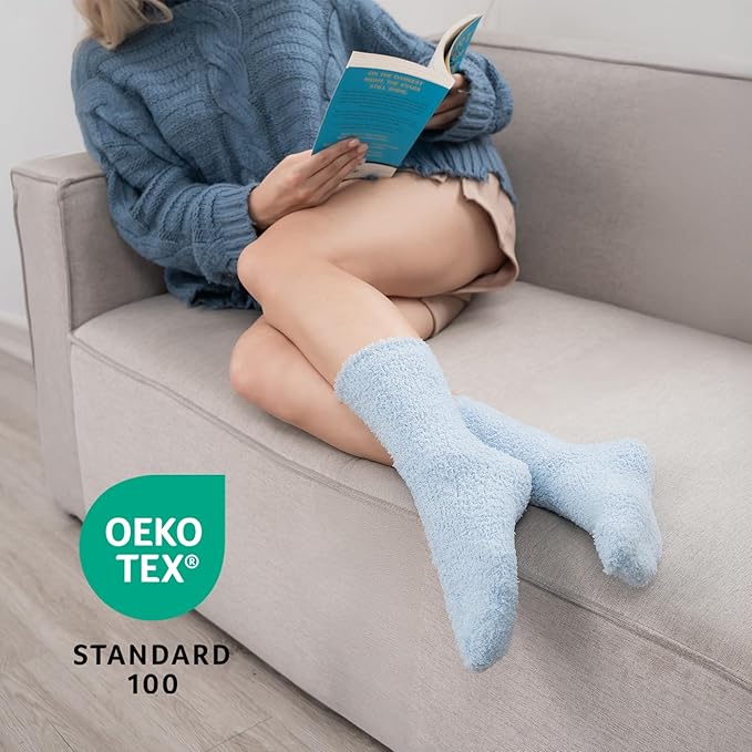 CoolMate GLOBAL Fuzzy Socks for Women Gift Box, Cozy, Soft, Comfy & Cloud-Like Socks, Plush, Durable for Spa, Home