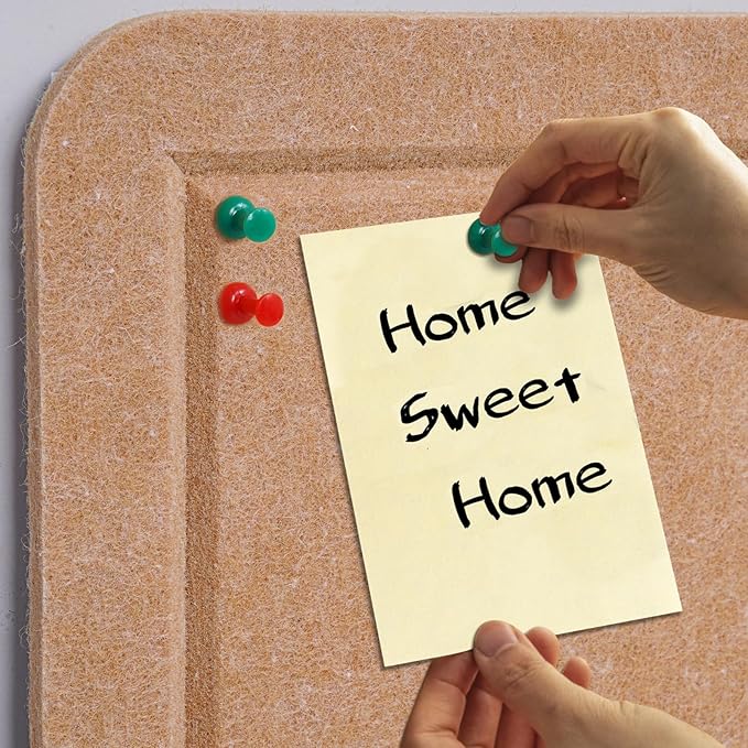 Large Bulletin Board - 72 X 48 inches Decorative Felt Pin Board - 6' x 4' Cork Board Alternative for Wall - Foldable Picture Board Self-Adhesive Prayer Board with 30 Pushpins - Ginger Yellow