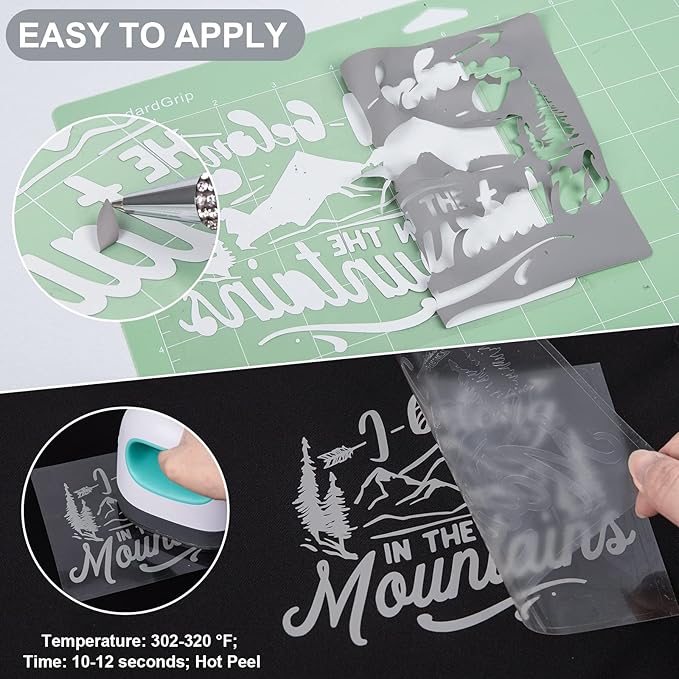 VINYL FROG Heat Transfer Vinyl Roll HTV Vinyl - 12" x5ft Grey Iron on Vinyl for T-Shirts, Heat Press Vinyl for DIY Craft Designs (Grey)