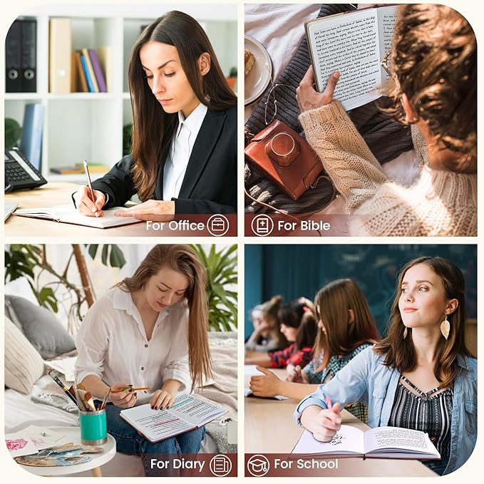 Lined Journal Notebook, A5 Hardcover Leather Journal for Men Women, 200 Pages 100 GSM Thick Paper, Journaling Notebooks for Work School Travel Note Taking, Beige & Brown