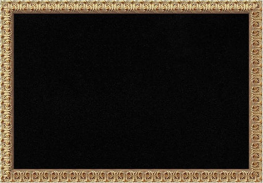 Amanti Art Black Cork Board for Wall, 27x39 Vision Board with Gold Wood Frame, Large Corkboard Office Decor for Home Organization, Traditional Corkboard Pinboard to display items for home organization