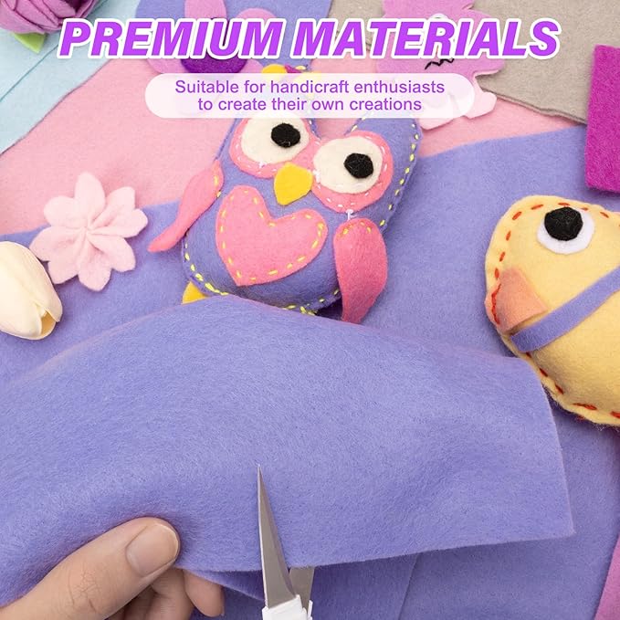 XSEINO 13 Rolls Lavender Felt Fabric,8"x35"(20.5x90cm) 1.4mm Thick Soft Felt Fabric Sheet for Crafts,Lavender Series Colors Soft Nonwoven Fabric,Fit for Decoration, Sewing, DIY Crafts