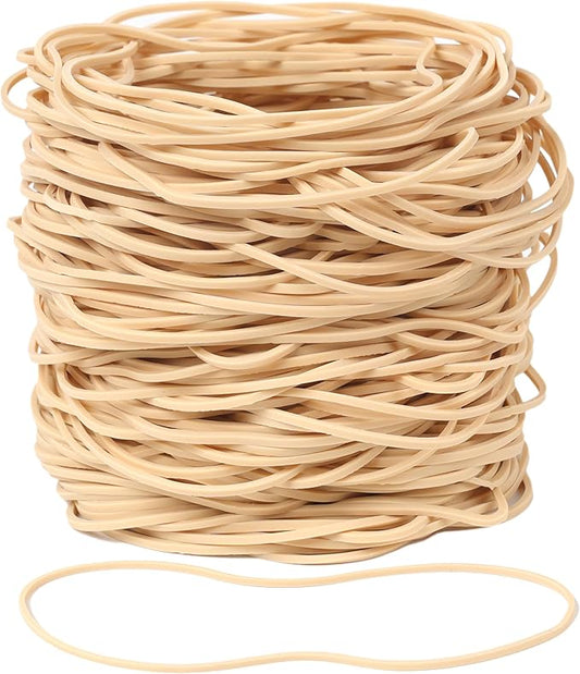 Rubber Bands 300Pcs 4.8inch Big Elastic rubber band Light brown rubber bands office supplies File Folders Litter Box (4 4/5" x 1/16")