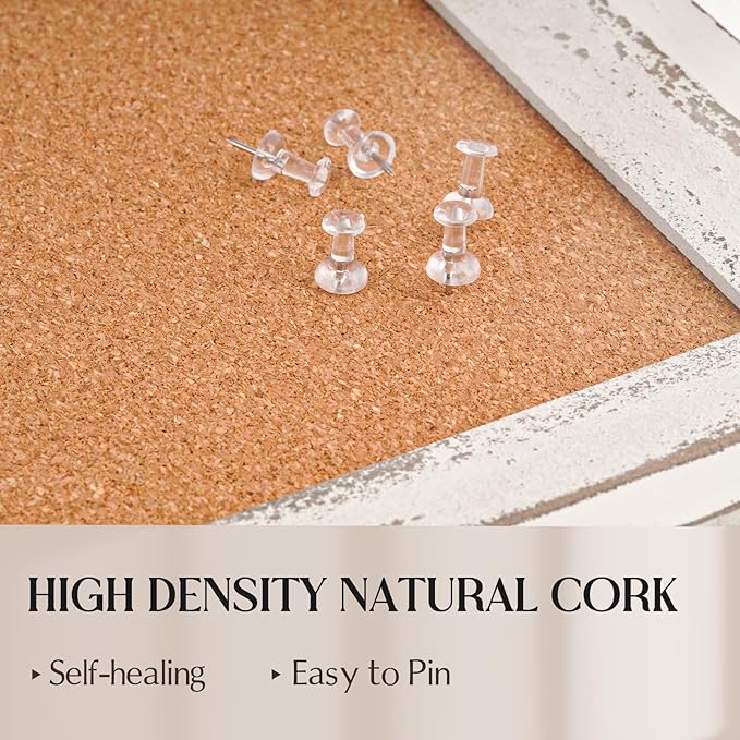 Large Cork Board, 48" x 36", Big Bulletin Board White Framed Corkboard for Wall, Decorative Pin Board Vision Board Memo Board for Office Home School