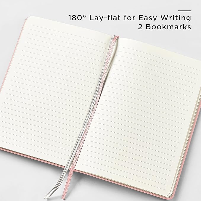 A5 Lined Leather Journal and Pen Set (3 packs), Hardcover Notebook with Pen, 160 Pages 100gsm Thick Ruled Paper for Men Women, for Work, Business, School or Home Writing, 5.7'' x 8'' (Pink)