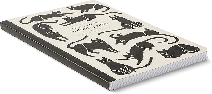 Compendium Softcover Journal - There are no ordinary cats. – A Write Now Journal with 128 Lined Pages, 5″W x 8″H