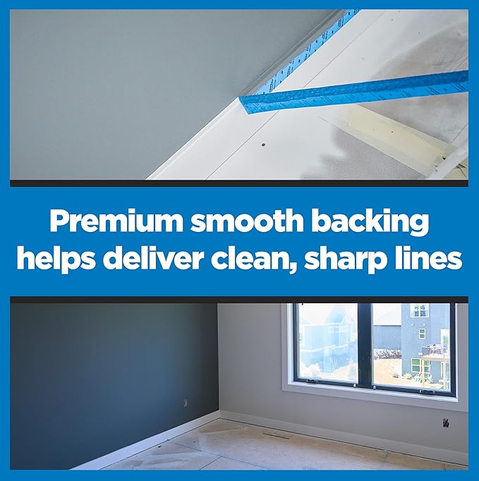 ScotchBlue PROSharp Painter's Tape 1 Inch Wide (0.94 in x 60 yd) 3 Rolls Blue Tape Protects Surfaces and Removes Easily, Edge-Lock Tape for Indoor and Outdoor Use (2093+-24AC3)