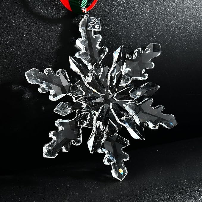 2025 Annual Edition Ornament,Christmas Ornaments,Christmas Tree Ornaments Crystal Sun Catcher Home Hanging Decor(2025-Clear)