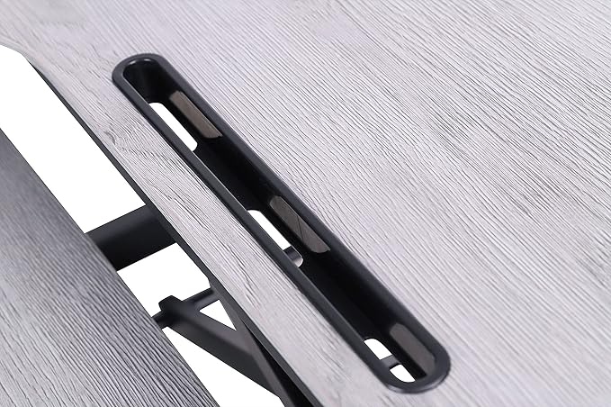 Rocelco Standing Desk Converter with Dual Monitor Mount - 31.5 Inch Sit Stand Up Tabletop Riser with Tablet Holder, Height Adjustable Workstation - Deep Keyboard Tray for Laptop - Gray (R VADRG-DM2)