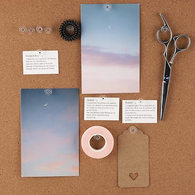 300Pcs Clear Push Pins，Flat Thumb Tacks for Bulletin Board，Plastic Head with Steel Point Thumb Tacks for Wall Cork Board