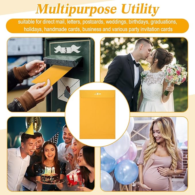 Extra Large Mailing Clasp Envelopes Jumbo Kraft Catalog Manila Envelope with Clasp Closure for Oversized Big Documents Office Home Business Legal School Storing Mailing(5 x 7 Inch,100 Pcs)